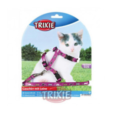 Peitoral+Trela Ajustavel C/ Motivos P/ Gatinhos